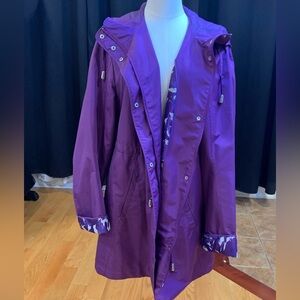 Catherines Purple Trench Coat‎ with Classic Design